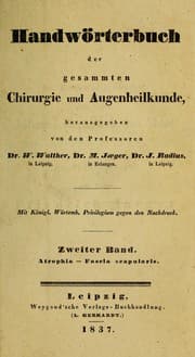 Tapa de Handwörterbuch der gesammten Chirurgie und Augenheilkunde