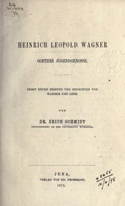 Tapa de Heinrich Leopold Wagner
