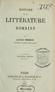 Tapa de Histoire de la littérature romaine