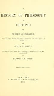 Tapa de A history of philosophy in epitome