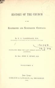 Tapa de History of the church in the eighteenth and nineteenth centuries