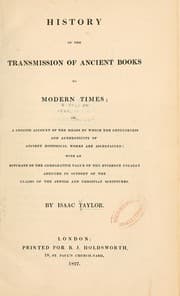 Tapa de History of the transmission of ancient books to modern times