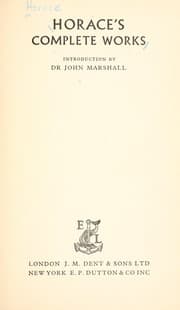 Tapa de Horace's complete works
