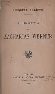 Tapa de Il dramma di Zacharias Werner