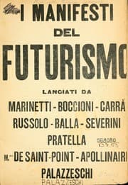 Tapa de I Manifesti del futurismo, lanciati da Marinetti [et al.]