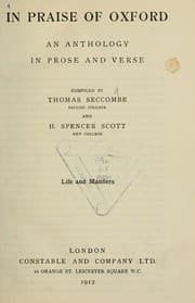 Tapa de In praise of Oxford
