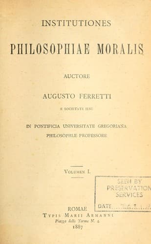 Tapa de Institutiones philosophiae moralis