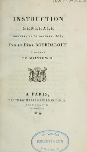 Tapa de Instruction générale donnée