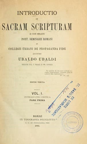Tapa de Introductio in Sacram Scripturam
