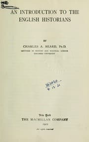 Tapa de An introduction to the English historians