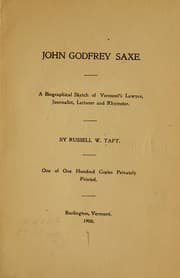 Tapa de John Godfrey Saxe