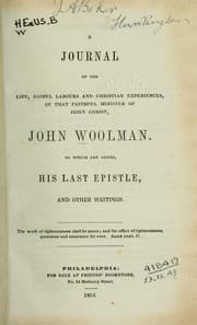 Tapa de A journal of the life, gospel labours and Christian experiences, of that faithful minister of Jesus Christ, John Woolman