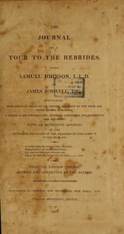 Tapa de The Journal of a Tour to the Hebrides with Samuel Johnson, LL.D.