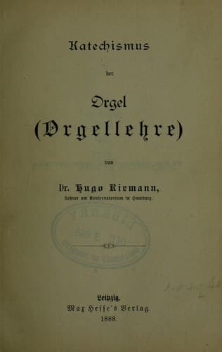 Tapa de Katechismus der Orgel
