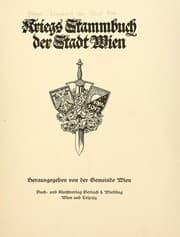 Tapa de Kriegs Stammbuch der Stadt Wien