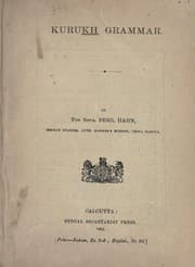 Tapa de Kurukh grammar