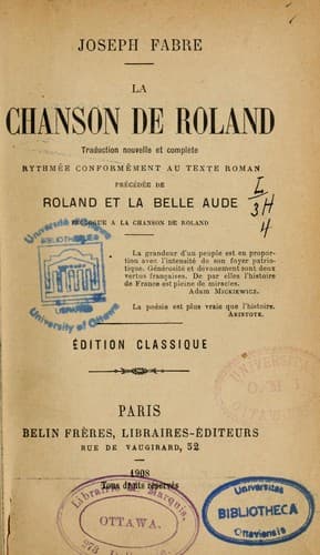 Tapa de La Chanson de Roland