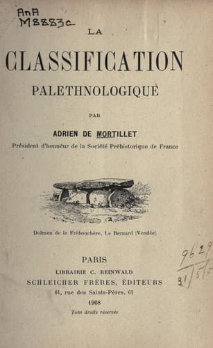 Tapa de La classification palethnologique