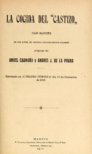 Tapa de La cogida del "Castizo"