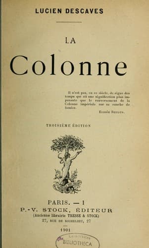 Tapa de La colonne...