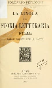 Tapa de La lingua e la storia letteraria d'italia dalle origini fino a Dante