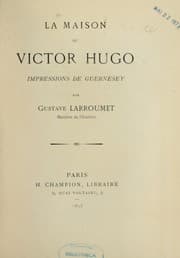 Tapa de La maison de Victor Hugo