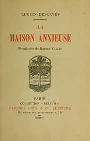 Tapa de La maison anxieuse