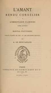 Tapa de L'amant rendu cordelier ıa l'observance d'amours