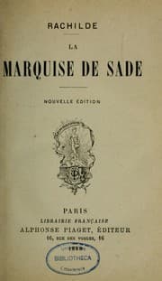 Tapa de La marquise de Sade