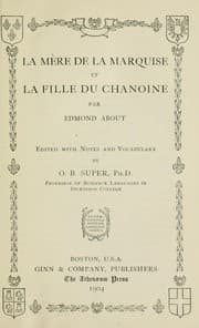 Tapa de La mère de la marquise et La fille du chanoine