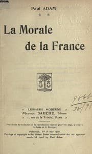 Tapa de La morale de la France