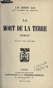 Tapa de La mort de la terre, roman