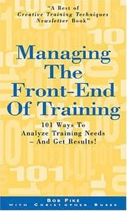 Tapa de Managing the front-end of training