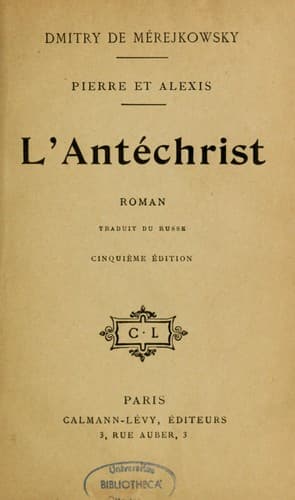 Tapa de L'antéchrist