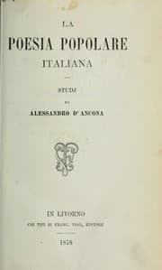 Tapa de La poesia popolare italiana