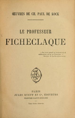 Tapa de La professeur Ficheclaque