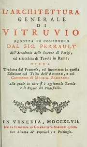 Tapa de L'architettura generale di Vitruvio