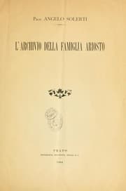 Tapa de L'archivio della famiglia Ariosto