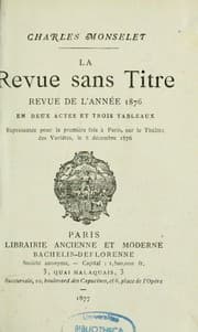 Tapa de La revue sans titre