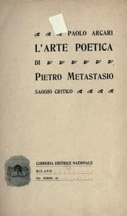 Tapa de L'arte poetica di Pietro Metastasio