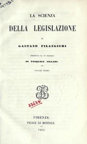 Tapa de La Scienza della legislazione