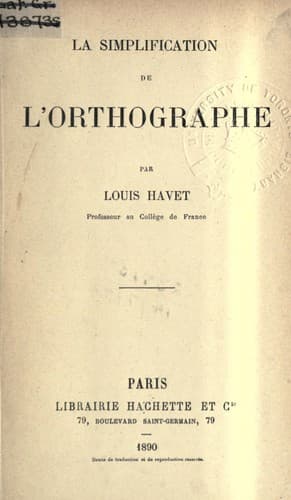 Tapa de La simplification de l'orthographe