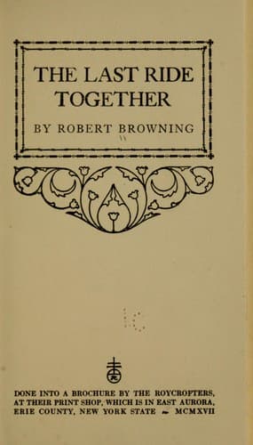 Tapa de The last ride together