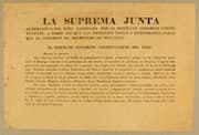 Tapa de La Suprema Junta Gubernativa del Peru nombrada por el Soberano Congreso Constituyente, a todos los que las presentes vieren y entendieren; sabed: que el Congreso ha decretado lo siguiente ...