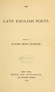 Tapa de The late English poets