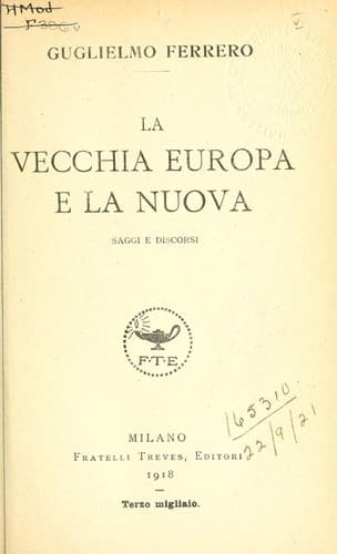 Tapa de La vecchia Europa e la nuova