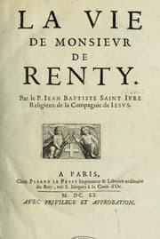 Tapa de La Vie de Monsieur de Renty