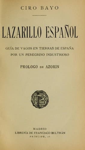 Tapa de Lazarillo español
