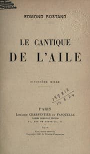 Tapa de Le cantique de l'aile