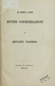 Tapa de Le cento e dieci divine considerazioni di Giovanni Valdesso